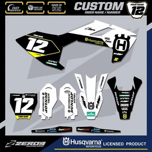 HUSQVARNA 85 MOTOCROSS GRAPHICS PERSONALIZADO MX KIT TC 85 FLEX BLANCO/NEGRO - Imagen 1 de 7