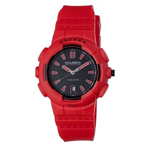 Haurex Men's 2P504URR Tremor Red Plastic Case Rubber Strap Date Watch - Picture 1 of 1