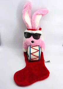 VINTAGE 1993 GROSSER 28" ENERGIZER HASE MIT TROMMEL ROTER STRUMPF - BIEGEOHREN - TV - 90er - Bild 1 von 12