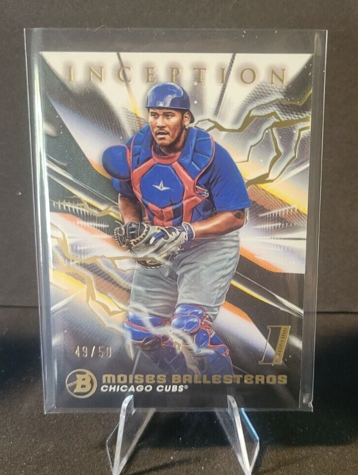 2023 Bowman Inception 1st Initiation Moises Ballesteros Gold Foil 49/50 Cubs #47