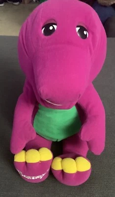 Peluche de colección Playskool Talking Barney The Purple Dinosaur Talking 18 pulgadas 1996 Foto 1 de 4