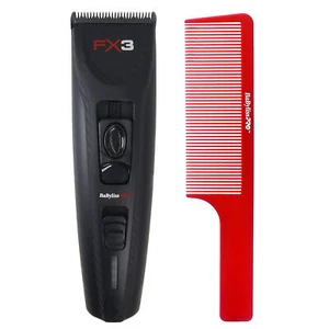 Cortapelos inalámbricos de alto par BaByliss Pro FX3 FXX3CB (Negro) con peine - Rojo - Imagen 1 de 8