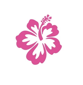 Hawaiian Hibiscus Flower Car Decal / Sticker - Island Girl Beach Car Bumper  - Picture 1 of 11