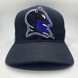 Zephyr Graf-X Duke Blue Devils Fitted Hat 6 7/8 Black Blue Jumbo Logos - Picture 1 of 13