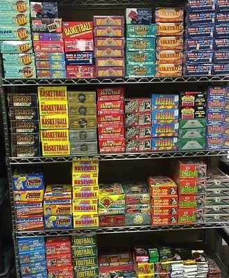 ESTATE LIQUIDATION- LOT OF NEW OLD VINTAGE UNOPENED MLB BASEBALL CARDS IN PACKS - Image 1 of 4