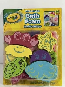 Crayola Mix & Match Bath Foam Sea Creatures. 36 pieces NEW - Picture 1 of 4