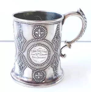 Victorian Silver Christening Mug Robert Hennell III London 1866 - Bild 1 von 11