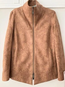 Womens Camel, Suede, Snake Skin Print Jacket - excellent condition, size 10-12 - Picture 1 of 8