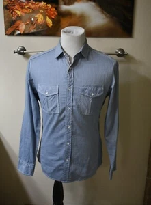 Camisa Rock & Republic Abotonada Manga Larga Logo Bolsillos Hombre Talla Pequeña - Imagen 1 de 12
