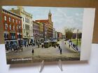 Street Scene Worcester Ma Trolly Store Fronts Advertising Postcard 1905