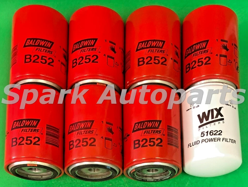 Lot of 8 Transmission Filter WIX 51622 BALDWIN B252 For KENWORTH, MACK Foto 1 de 3