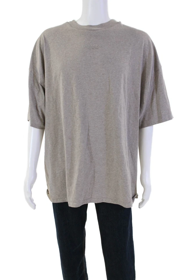 Camiseta básica FOG Essentials para hombre manga corta cuello redondo beige talla 2XL Foto 1 de 4