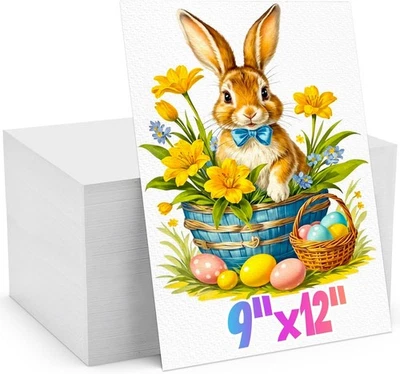 500 Hojas Papel Acuarela Relleno Medias 9"x12" Blanco Acuarela Dibujo Foto 1 de 4