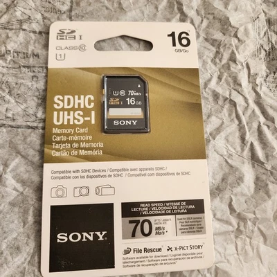 Sony 16GB SDHC/SDXC Class 10 UHS-1 R40 Memory Card SF16UY/TQMN-NEW - Image 1 of 2