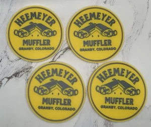 Set of 4 Heemeyer Muffler Coasters | Granby Colorado Killdozer Tribute - Picture 1 of 3