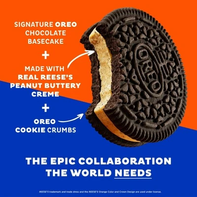 1 Caja Oreo Reese's Crema de Mantequilla de Maní con Migas 10.81oz Edición Limitada NUEVO Foto 1 de 4