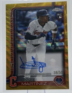 2025 Topps Cromo - ANGEL MARTINEZ - RC Autógrafo Onda Dorada #/50 - Guardianes - Imagen 1 de 11