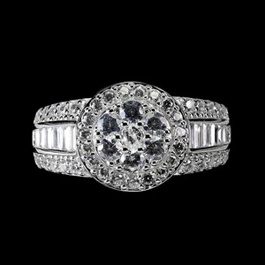 925 Sterling Silver Ring Round Simulated Cz 2.5mm Gemstone Jewelry Size 7 - Picture 1 of 14