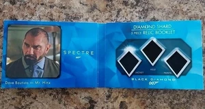 2024 UD James Bond Black Diamond Dave Bautista Mr.Hinx Shard Relic Booklet DSB-1 - Bild 1 von 5