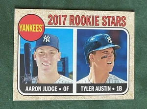 2017 Topps Heritage Aaron Judge Tyler Austin (Yankees) Dual 2017 Rookie Stars - Imagen 1 de 2