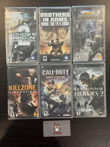Lot PSP Shooters Call of Duty: Roads to Victory, Killzone, Ghost Recon READ! - Picture 1 of 9