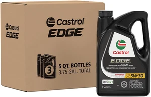 Castrol EDGE Extended 5W-30 Synthetic Motor Oil 5 Quarts 3 Pack High Performance - Picture 1 of 11