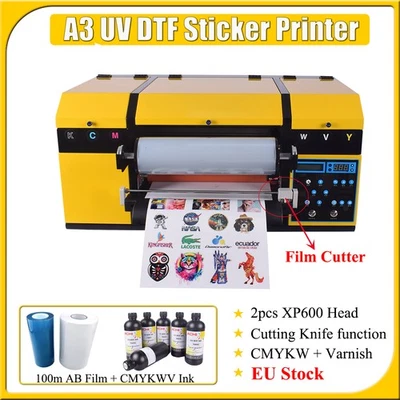 🔥A3 UV DTF Sticker Printer Double XP600 Head Transfer Sticker Printing AB Film - Bild 1 von 4