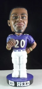 Figura Bobblehead Cerámica Ed Reed Baltimore Ravens con Caja - Imagen 1 de 2