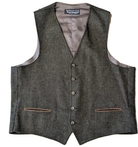 Norm Thompson Men's Tweed Waiscoat Irish Classic Wool Vest Made in The USA 40 - Picture 1 of 14