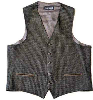 Norm Thompson Men's Tweed Waiscoat Irish Classic Wool Vest Made in The USA 40 - Image 1 of 4