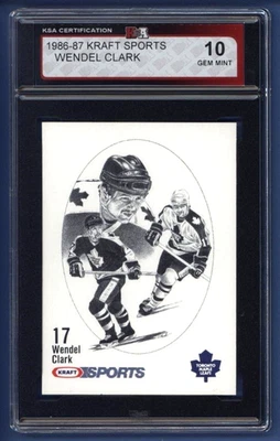 1986-87 Kraft Sports WENDEL CLARK (rc) KSA 10 GEM-MINT Toronto Maple Leafs *HOF* - Image 1 of 2
