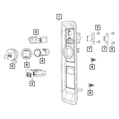 For Dodge Grand Caravan 15-20 Dodge Upper Infotainment Display Control Switch Foto 1 de 2
