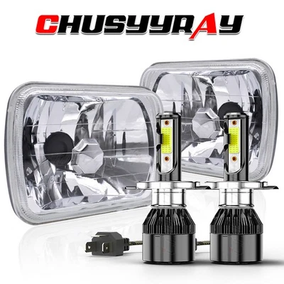 2PK 5x7 7x6'' LED Headlights Hi-Lo Sealed Beam FIT Nissan Pickup Hardbody D21 NX - Изображение 1 из 4