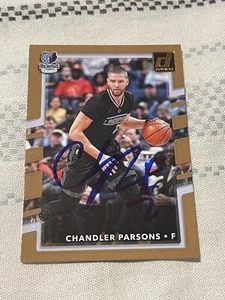 Chandler Parsons Signed Memphis Grizzlies Panini Donruss Card NBA Proof - Picture 1 of 4
