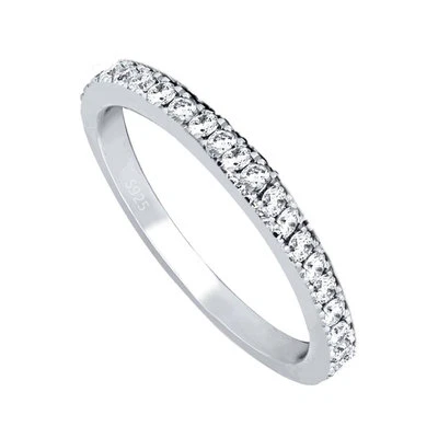 Women Solid Sterling Silver Anniversary Wedding Ring Band For Women's Size 5-10 - Image 1 of 4