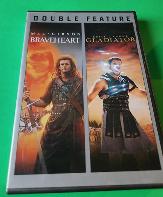 BRAVEHEART AND GLADIATOR - 2 DVD'S - RATED R - 1995 AND 2000 - DOUBLE FEATURE - Image 1 of 4