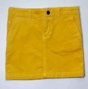 Polo RALPH LAUREN Girls 5 SKIRT Corduroy SNAP ZIP Youth Mini Dress YELLOW NWT - Picture 1 of 12