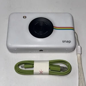 Polaroid Snap Camera Model POLSP01 Instant Digital White W/ Cable Tested - Picture 1 of 7
