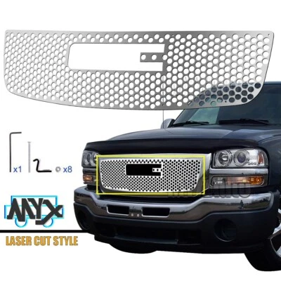 Round Laser Cut Grill Fits 2003-2006 GMC Sierra 1500/2500HD/3500 Front Grille SS - Image 1 of 4