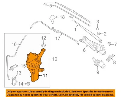 HYUNDAI OEM 17-18 Ioniq Wiper Washer-Windshield Fluid-Reservoir Tank 98620G2010 - Image 1 of 2