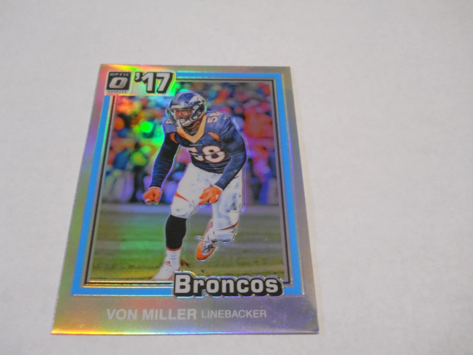VON MILLER RETRO SILVER PRIZM DENVER BRONCOS 2017 PANINI DONRUSS OPTIC