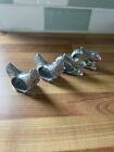 X4 Vintage Pewter /chicken/Rabbit/Napkin Rings/collectable Set/Sia