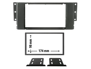 Mascherina 2DIN adattatore vano autoradio con kit fissaggio per Land Rover - Foto 1 di 1