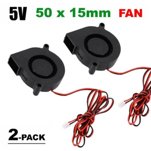 2X Radial Lüfter 5015 50mmx50x15 3D Drucker Radiallüfter Fan Quality 5V 12V 24V - Afbeelding 1 van 27
