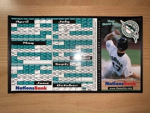 1999 MIAMI FLORIDA MARLINS MAGNET SCHEDULE SKED TODD DUNWOODY - SGA - Picture 1 of 1