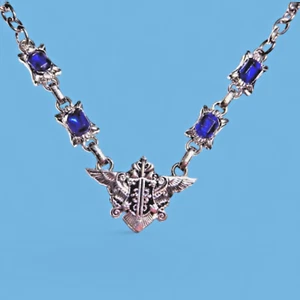 BLACK BUTLER NECKLACE Sebastian Ciel Blue Crest pendant goth anime cosplay 6Z - Picture 1 of 5