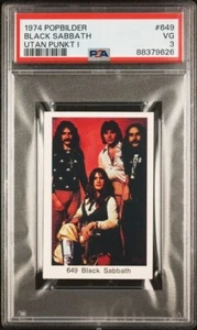 1974 Swedish Popbilder Utan Punk #649 Black Sabbath Ozzy Osborne Iommi VG PSA 3 - Picture 1 of 4