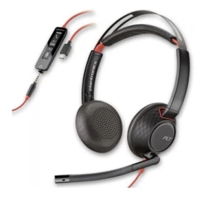 Poly Blackwire 5220 USB-C - Stereo Noir + Câble Commandes - Zdjęcie 1 z 8