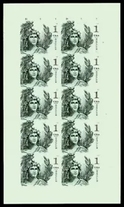 2018 FREIHEITSSTATUE POSTFRISCH Bogen 10 x 1 $ BRIEFMARKEN: One Dollar, smaragdgrün #5295 - Bild 1 von 3
