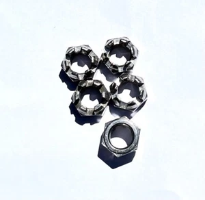 5 Castle Nut Stainless Steel Aircraft 7/16-20 Castellated Hex - Bild 1 von 1